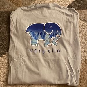 Classic fit ivory Ella long sleeve tee